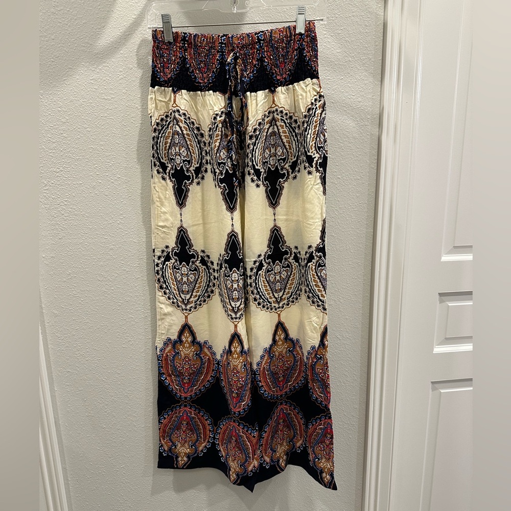 Bohemian Wide-Leg Pants NWOT